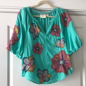 Maeve embroidered Peasant Blouse